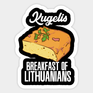 Kugelis, Lithuanian, Proud Lithuanian Sticker